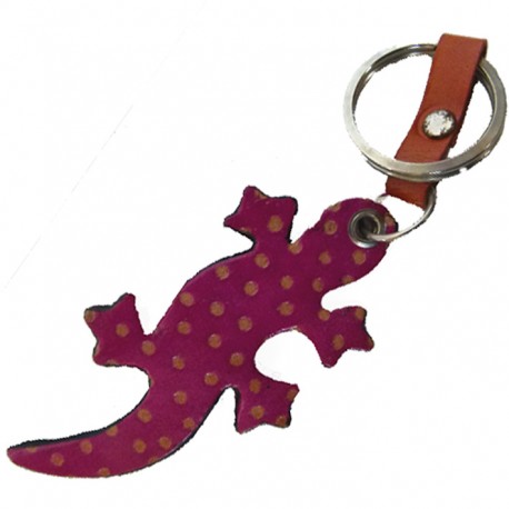 Porte clés Macha Gecko fushia et orange