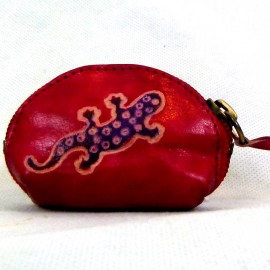 Porte-monnaie Macha Art rouge Gecko violet