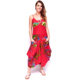 Robe sarouel Jasyprint rouge