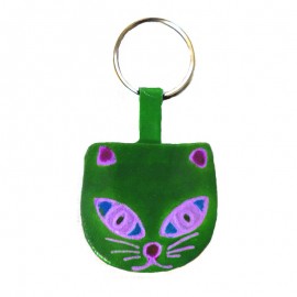 Porte-clés Macha chat vert