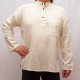 Chemise indienne Népal coton ecru