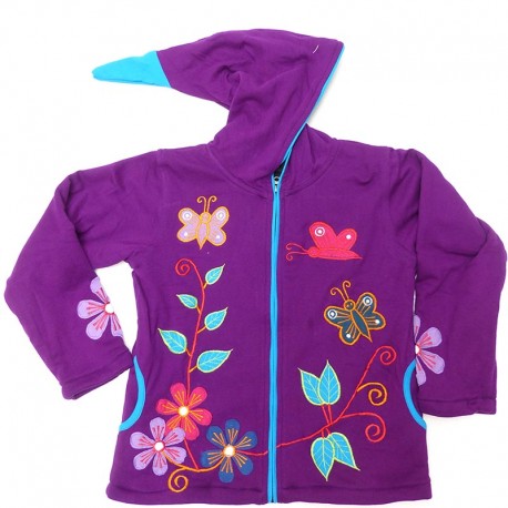 Veste ethnique enfant Lilou violette