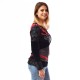 T-shirt ethnique Macha rouge