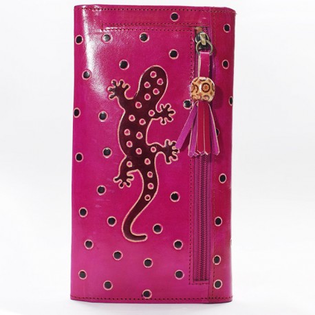 Porte-chéquier Macha gecko bleu2