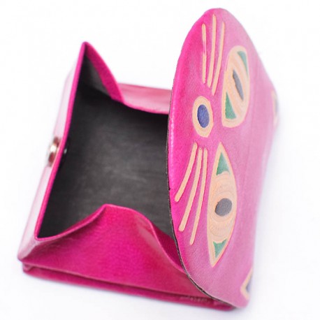 Porte Monnaie Macha Carre Chat Portefeuille Ethnique Cuir Sac Macha Porte Monnaie Macha Carre Chat Portefeuille Ethnique Cuir Sac Macha