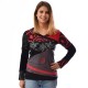 T-shirt ethnique Macha rouge