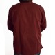 Chemise indienne ethnique coton uni bordeaux