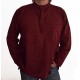 Chemise indienne ethnique coton uni bordeaux