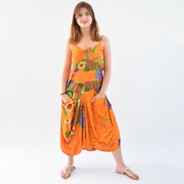 Robe sarouel Jasyprint orange