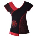 T-shirt ethnique Manoï rouge