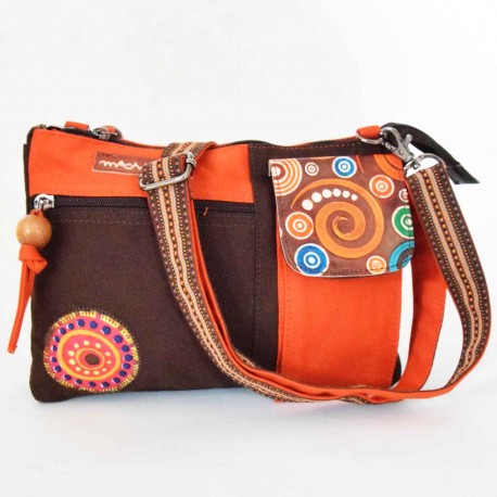 Sac Macha Kanpur choco et orange XL