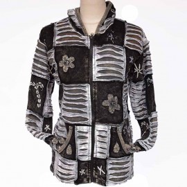 Gilet Ethnique Garyan noir/choco