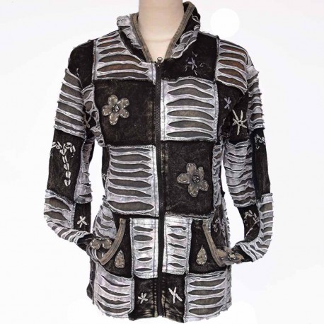 Gilet Ethnique Garyan noir/choco