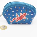 Porte monnaie Macha asia bleu gecko