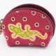 Porte monnaie Macha Art rose gecko vert