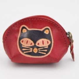 Porte monnaie Macha Art rose chat noir