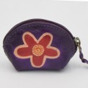 Porte monnaie Macha Art violet fleur orange2
