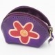 Porte monnaie Macha Art violet fleur orange