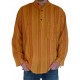 Chemise indienne ethnique orange