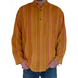 Chemise coton orange