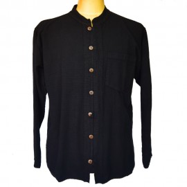 Chemise Pali coton noire
