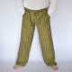 Pantalon coolman vert rayé