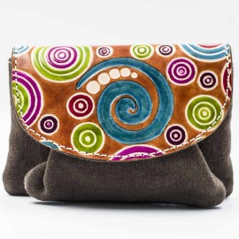 Porte monnaie ethnique Zappa choco spirales