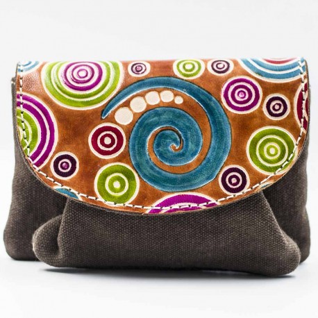 Porte monnaie ethnique Zappa choco spirales