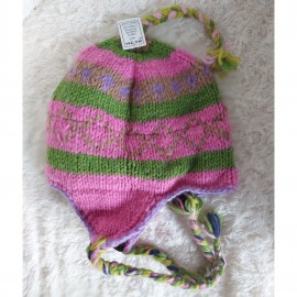 Bonnet enfant laine doublé polaire - Bonnets péruviens - Vêtements enfants  Poutali