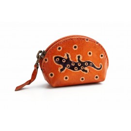 Porte monnaie Macha Art orange gecko noir