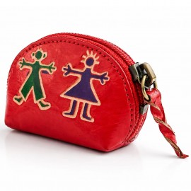 Porte monnaie Macha Art personnages rouge