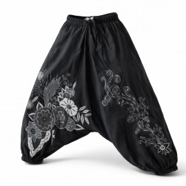 Sarouel ethnique flowermax gris